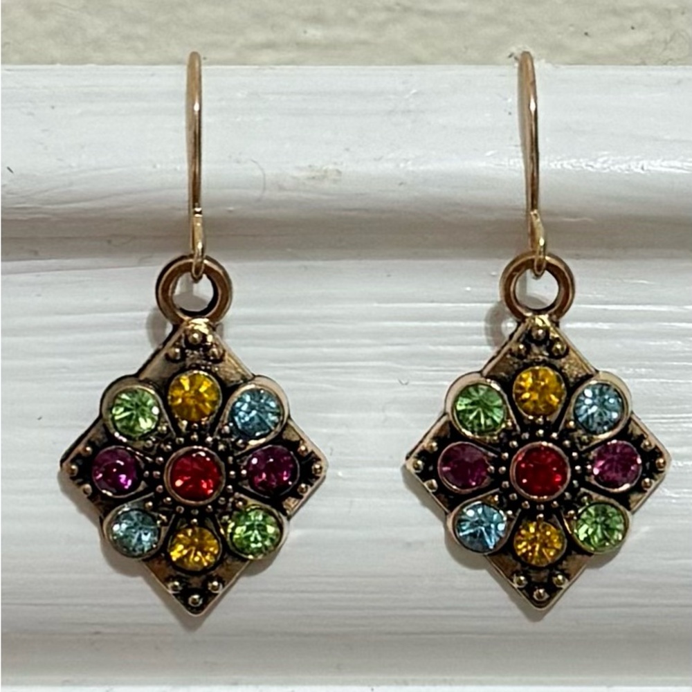 Multicolor Crystal Drop Earrings - Women Jewelry